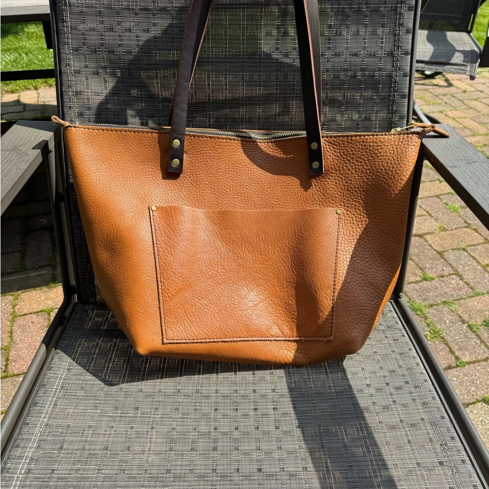 Portland Leather Tote Dune